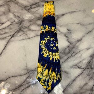 University of Michigan Wolverines Tie Dye Tie 100% Silk